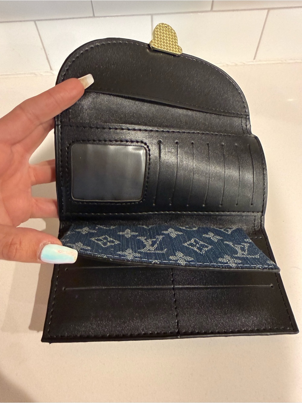 Denim Monogram Wallet - Picture 5 of 5